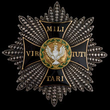 Great Star of the Order of Virtuti Militari of prince Józef Poniatowski
